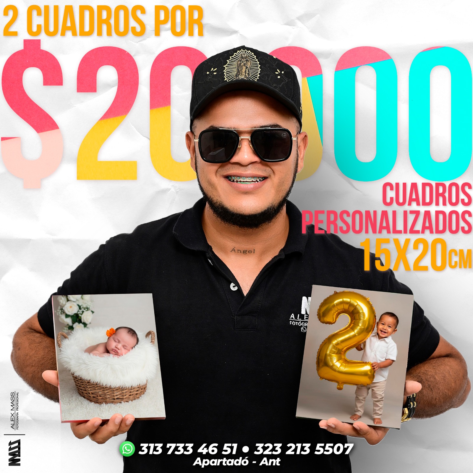 2 Cuadros Personalizados 15x20cm por 20.000